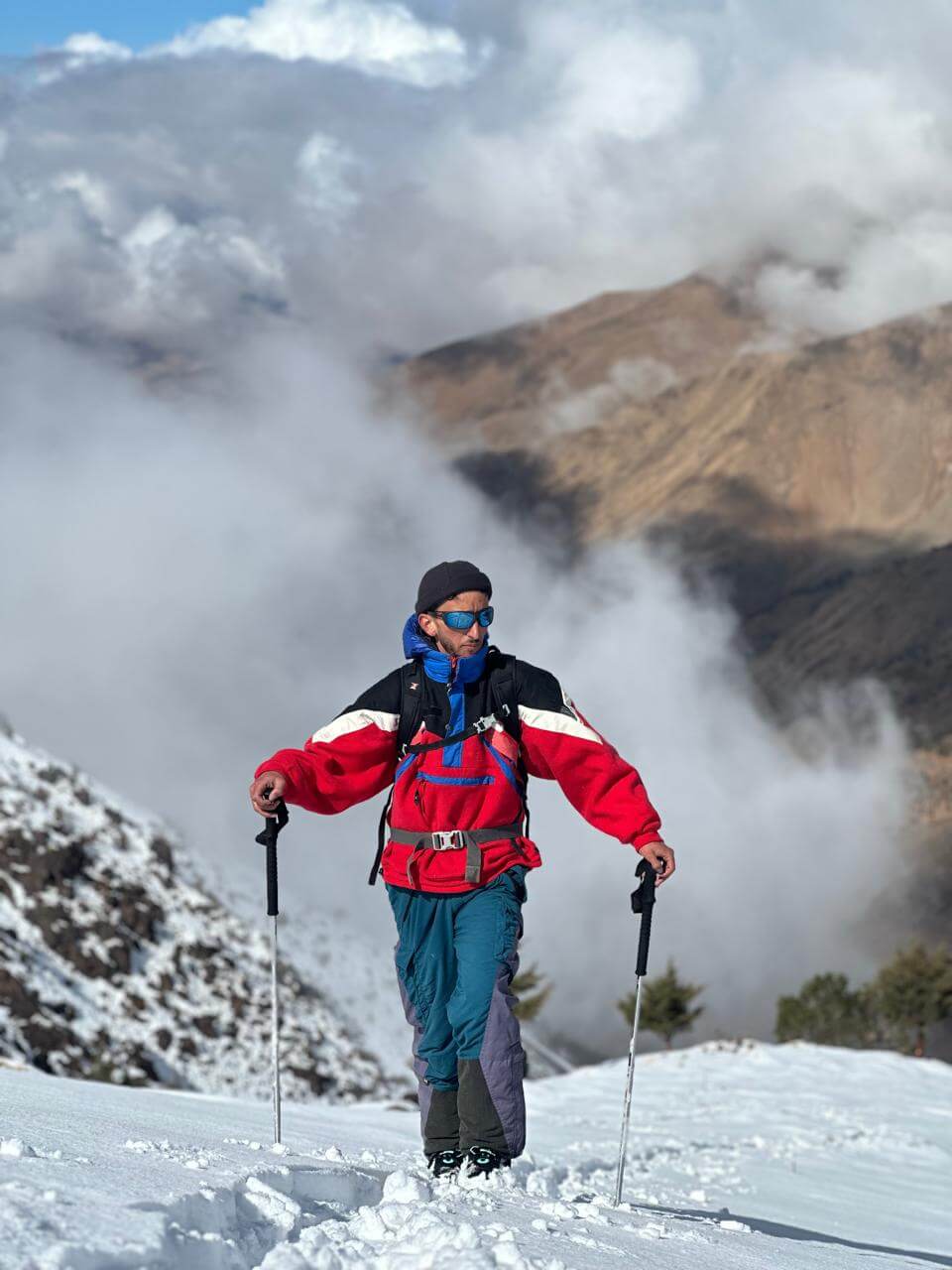 Radouane and his early connection with skiing in the Atlas Mountains
