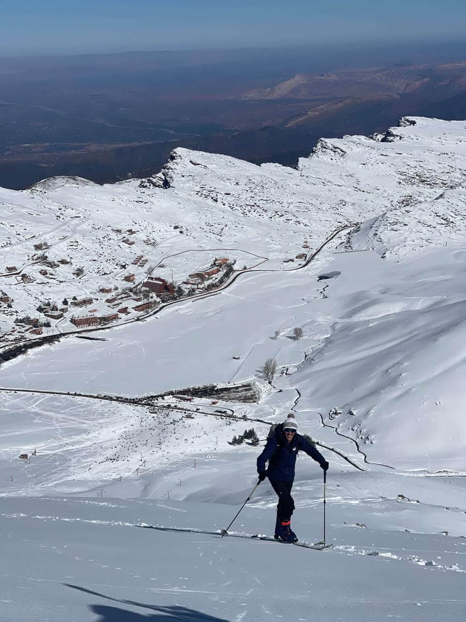 Winter ski terrain in Morocco's Atlas Mountains