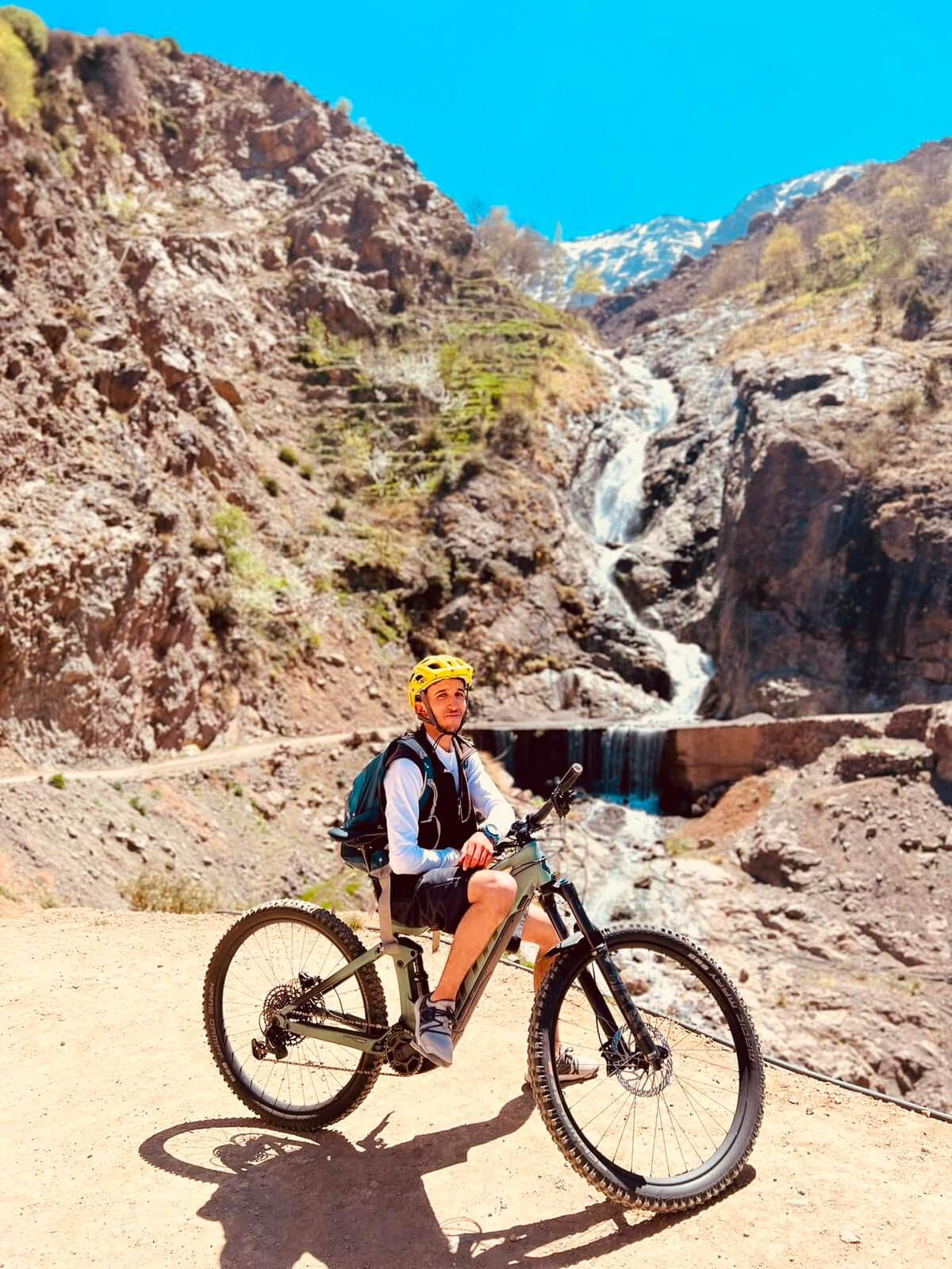 Radouane mountain biking in Morocco