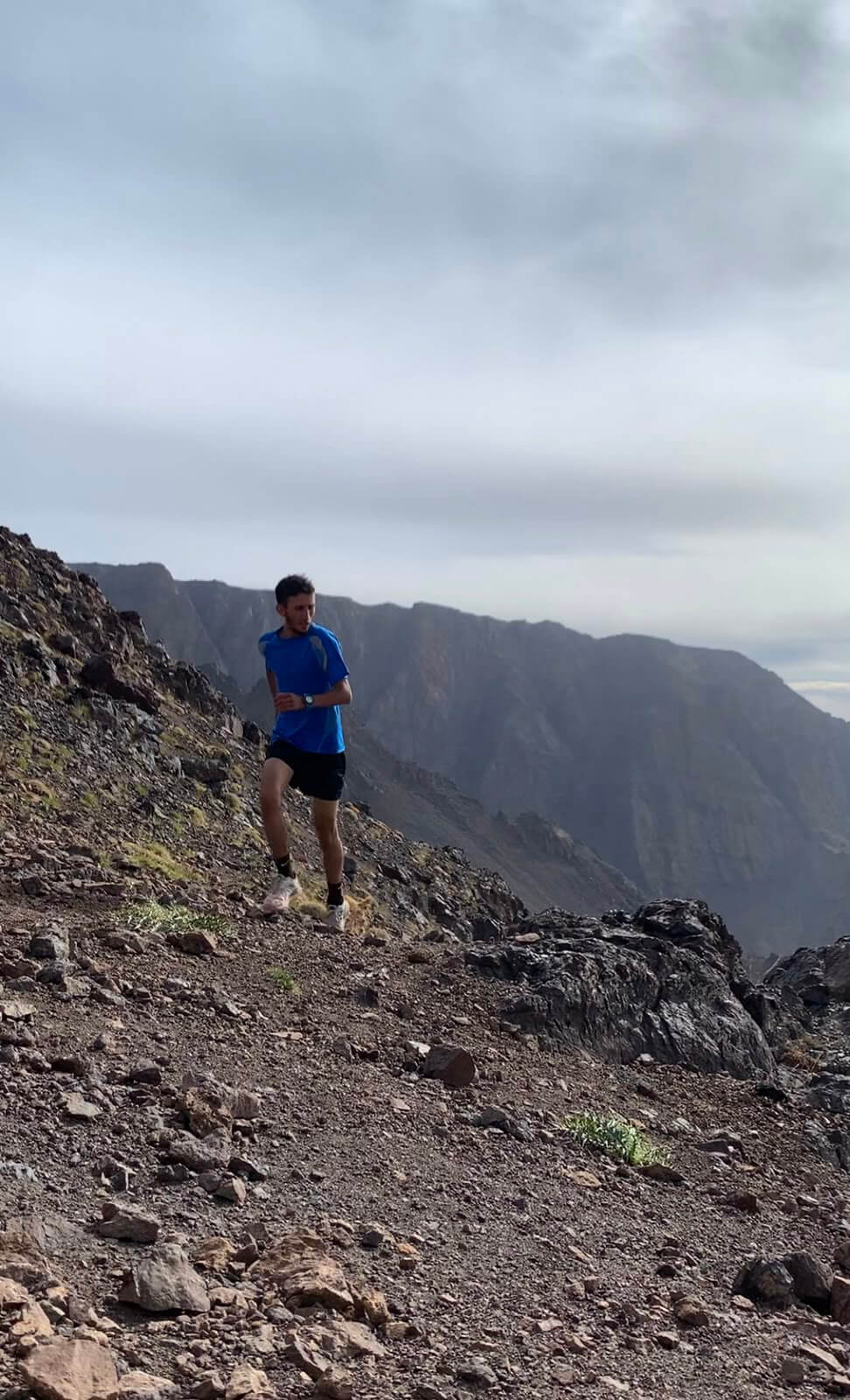 Radouane trail running in the High Atlas