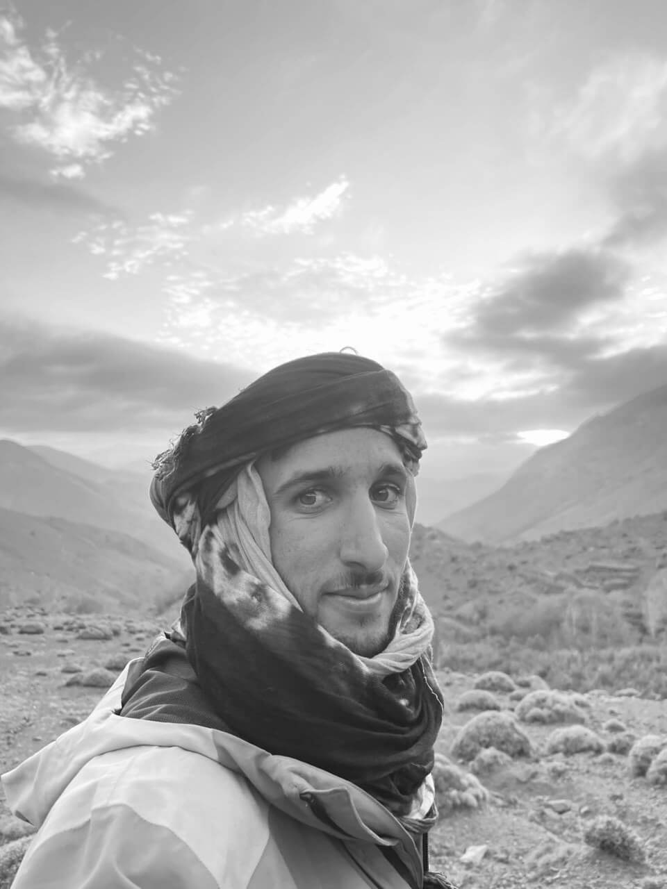 Radouane Guided Trekking With Shash scarf
