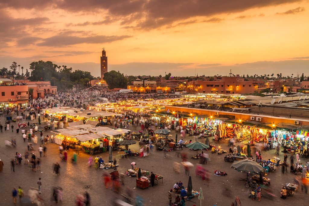 Marrakech Morocco arrival for a mountain bike expedition