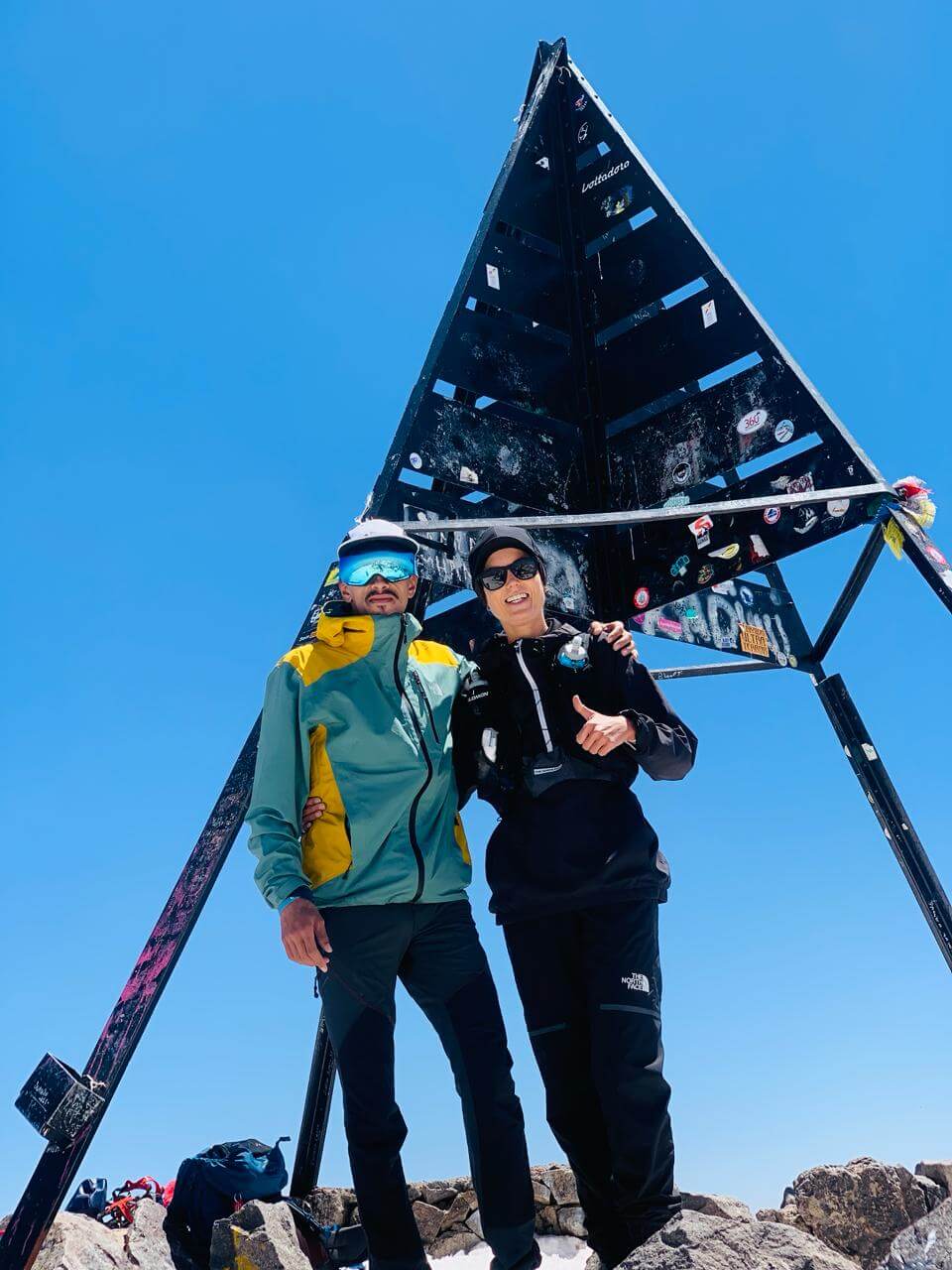 Mount Toubkal Summit — 4,167 Metres Mount Toubkal summit at 4,167 metres in Morocco's High Atlas Mountains