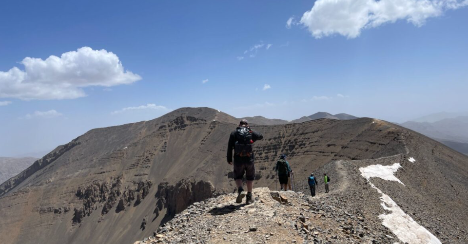 High mountain ridge in the M'Goun Massif of Morocco
