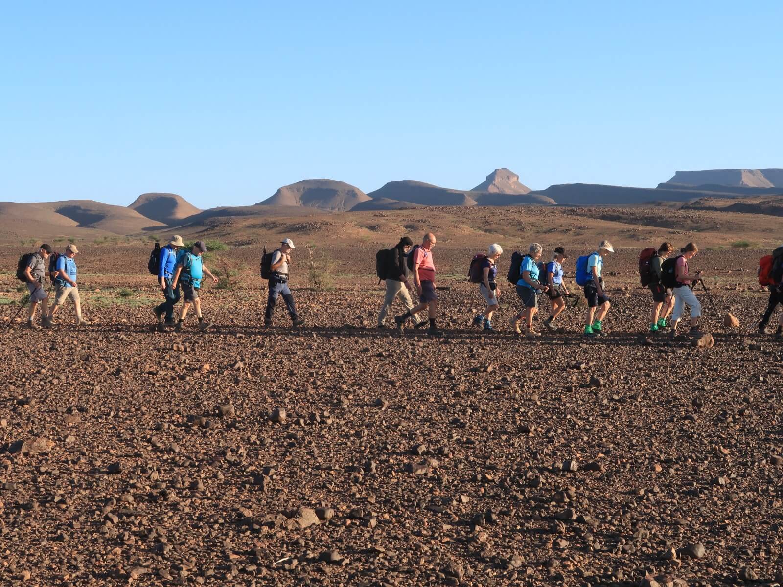 Oued Alaatach dry river landscape in southern Morocco