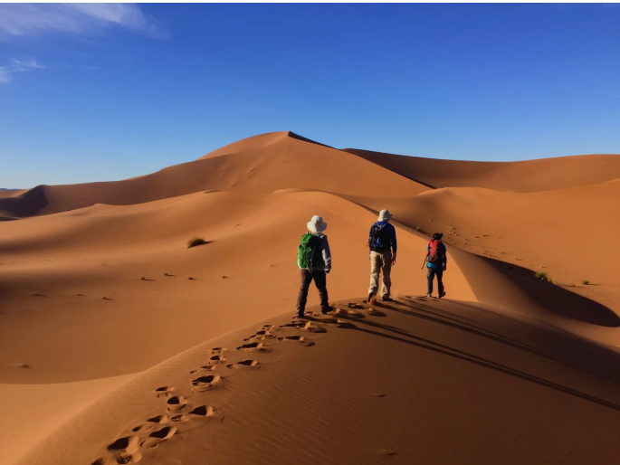 Trekking through the Sahara Desert of Morocco