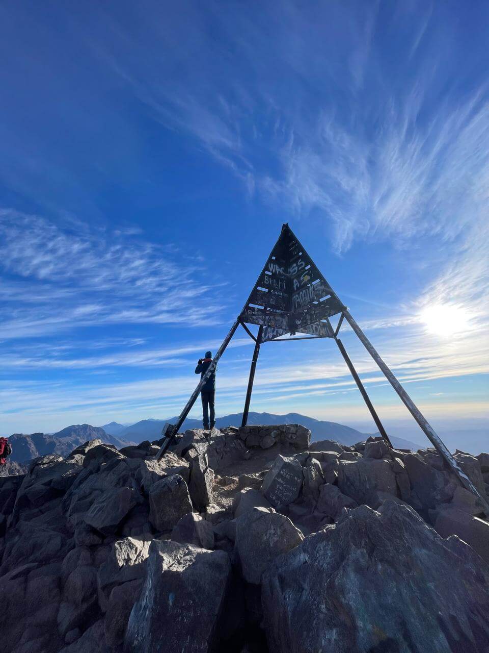Mount Toubkal summit trek in Morocco's High Atlas Mountains
