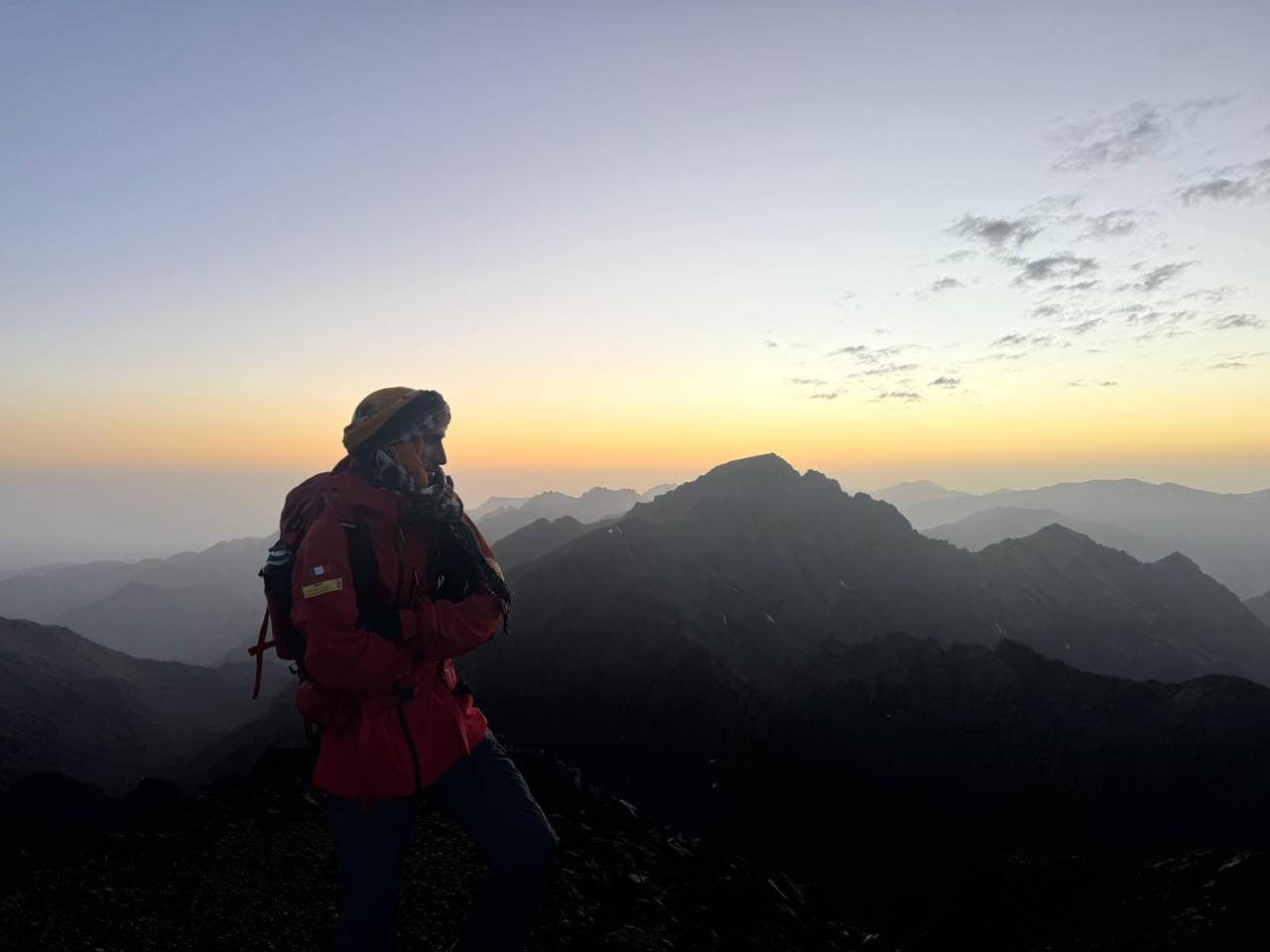 Timzguida n'Ouanoukrim summit at 4,089 metres in Morocco