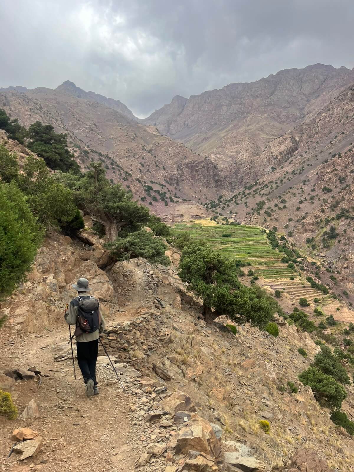 Azib Tamsoult mountain landscape on the Toubkal Round Trek in Morocco's High Atlas Mountains
